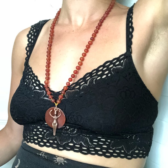 Goddess Carnelian Long Necklace - Picture 3 of 5